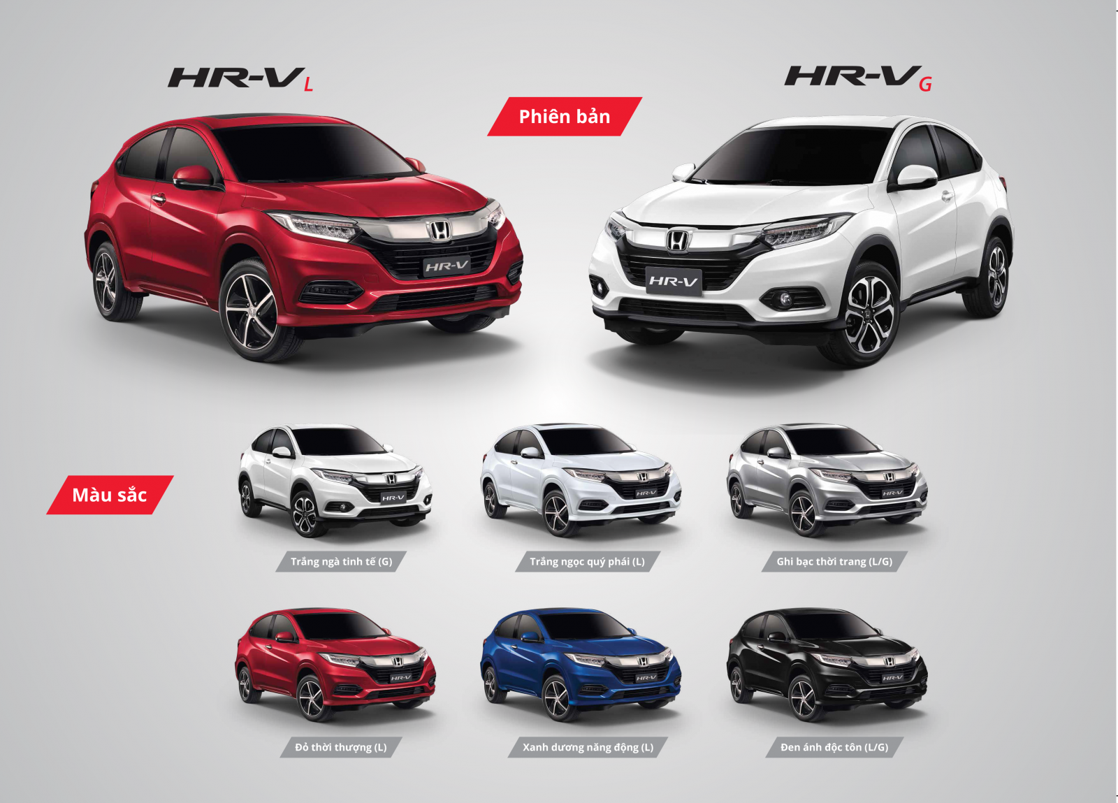 Những lựa chọn màu sắc khi mua Honda HR-V