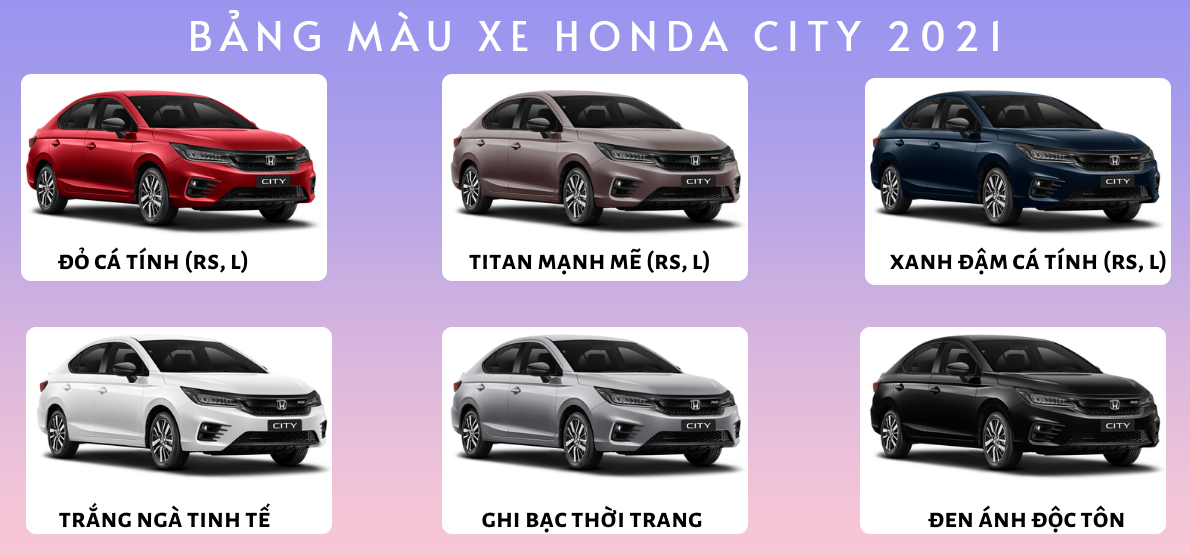 Bảng màu của Honda CITY