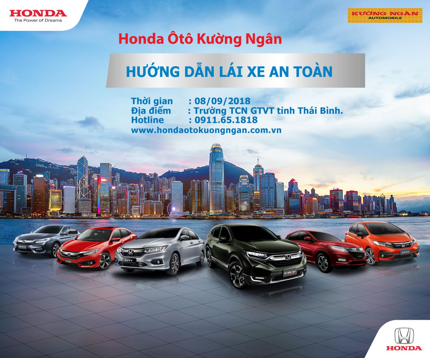 Honda Ôtô Kường Ngân tổ chức  Hướng dẫn Lái xe An toàn cho CBCNV Trường GTVT Thái Bình