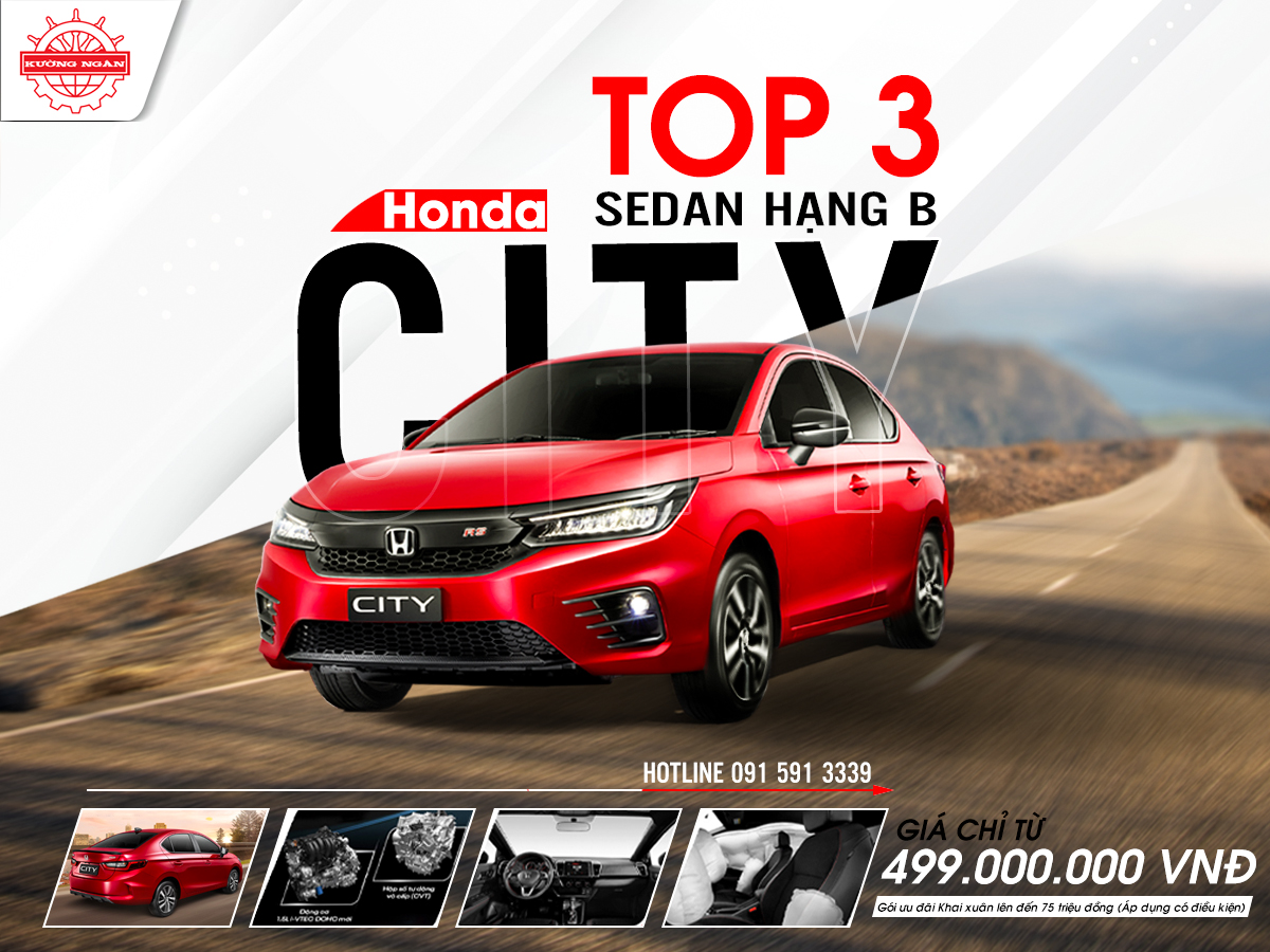 Honda CITY đạt TOP 3 doanh số sedan hạng B bán ra tại Việt Nam trong năm 2023