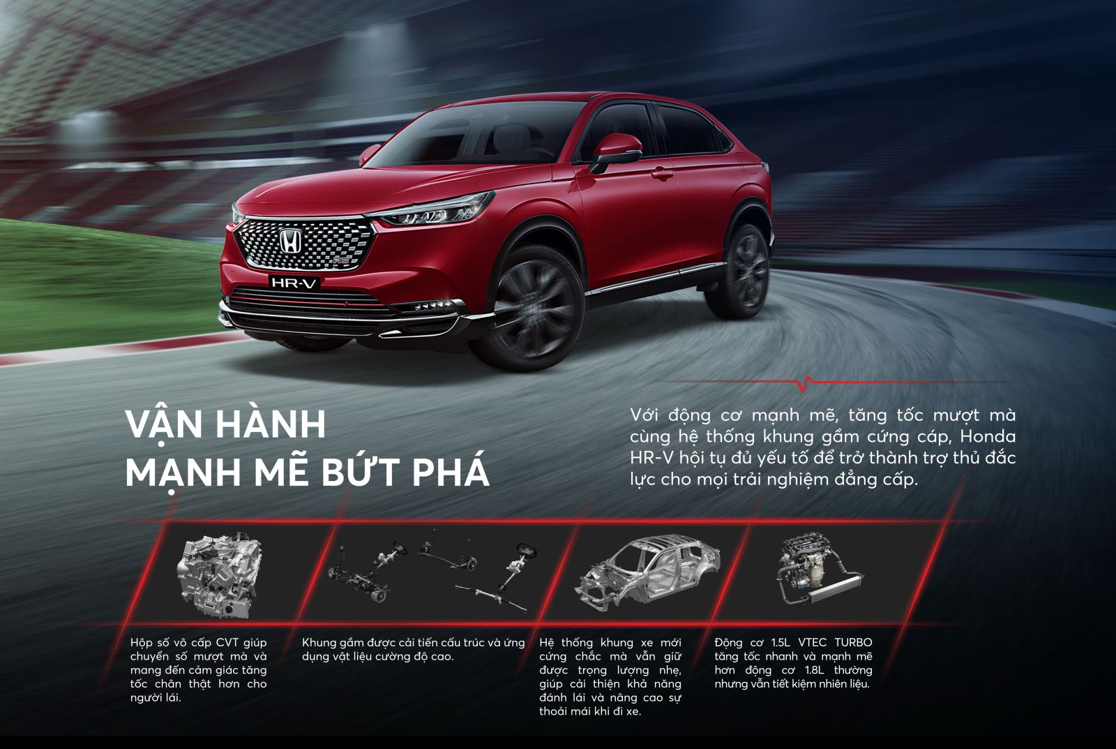 Honda HR-V 2022 cho khả năng vận hành vượt trội