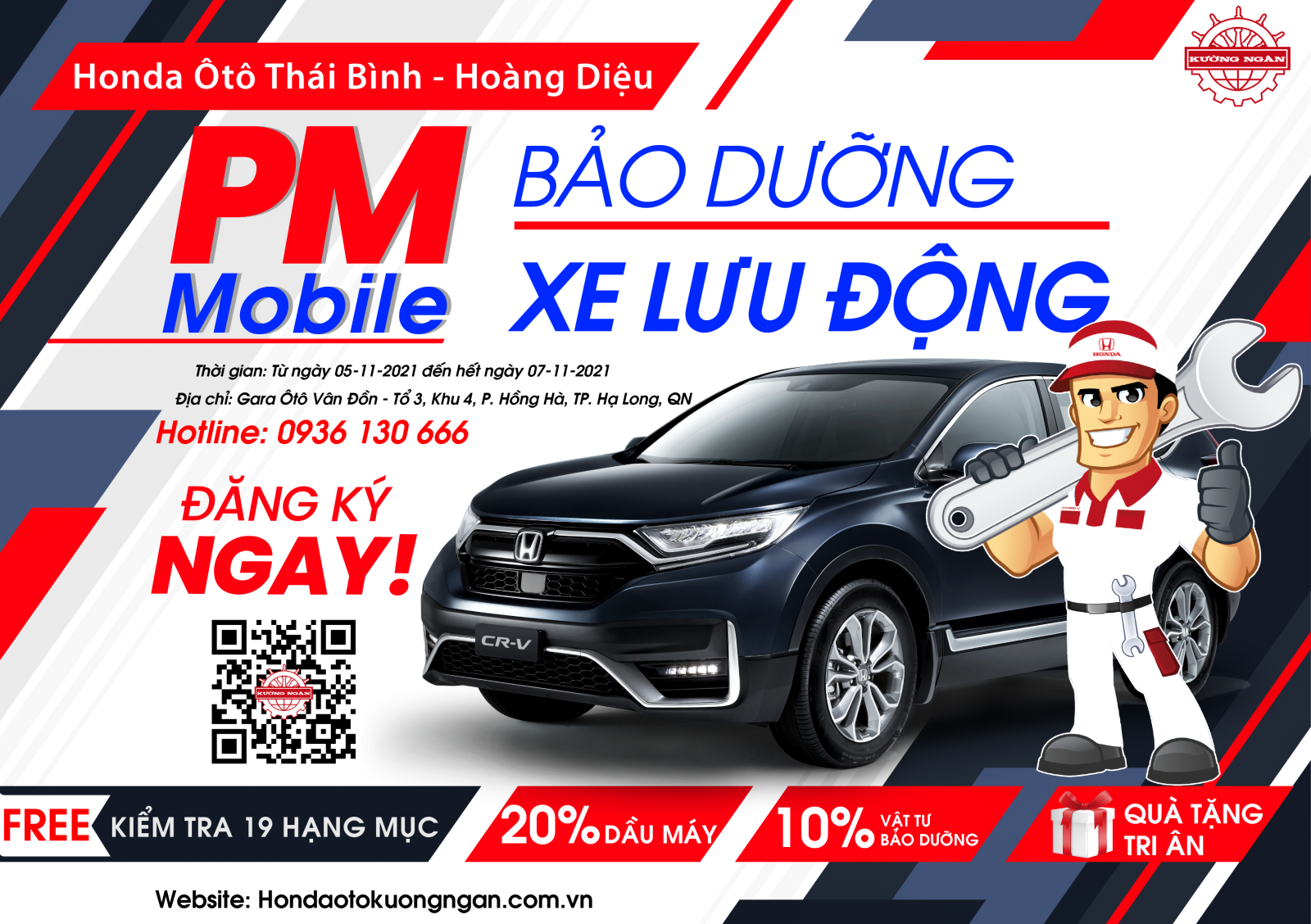 PM Mobile - Bảo dưỡng xe lưu động tại Quảng Ninh
