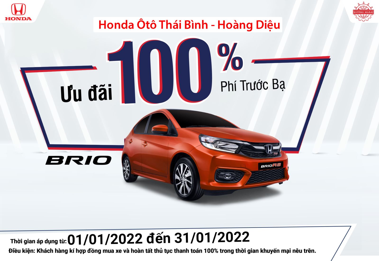 Khuyến mãi tháng 12/2021 dành cho Honda Brio