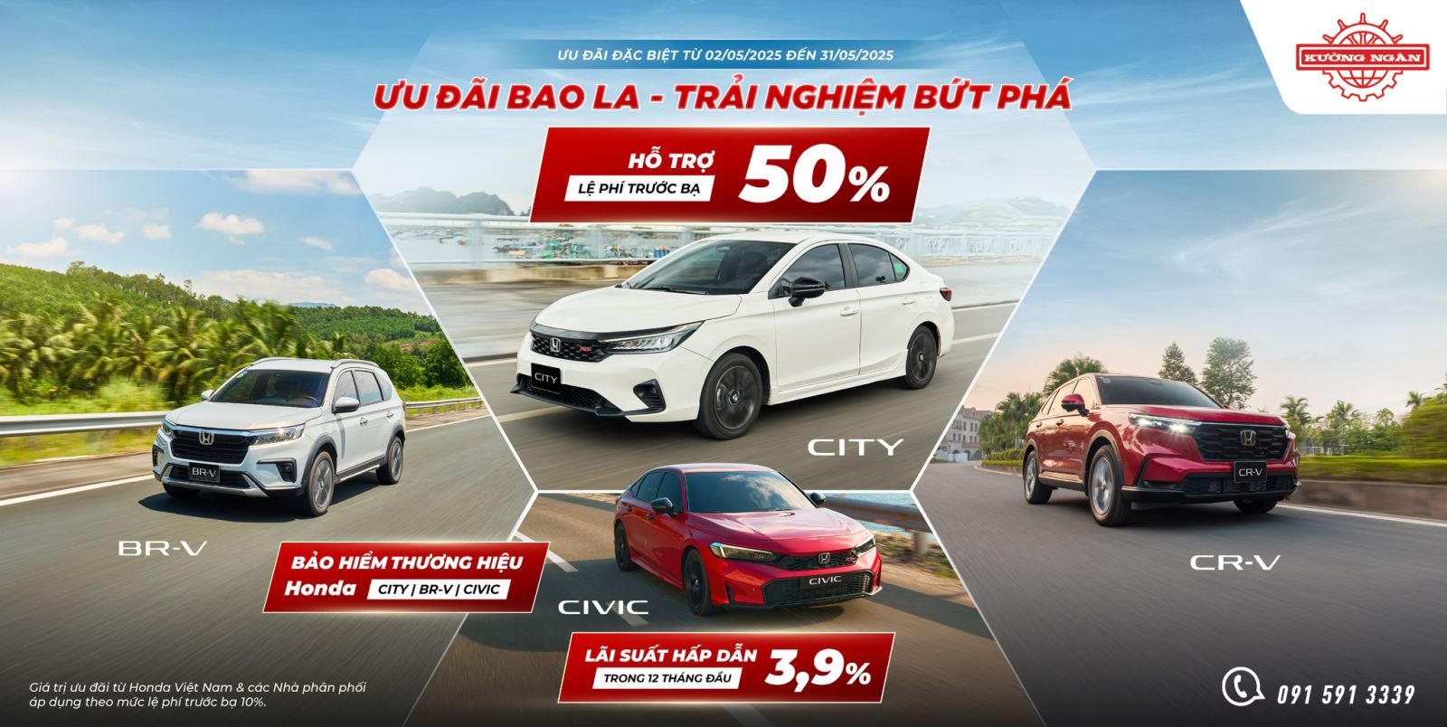 Chương trình khuyến mại của các dòng xe ô tô Honda trong tháng 5 năm 2025