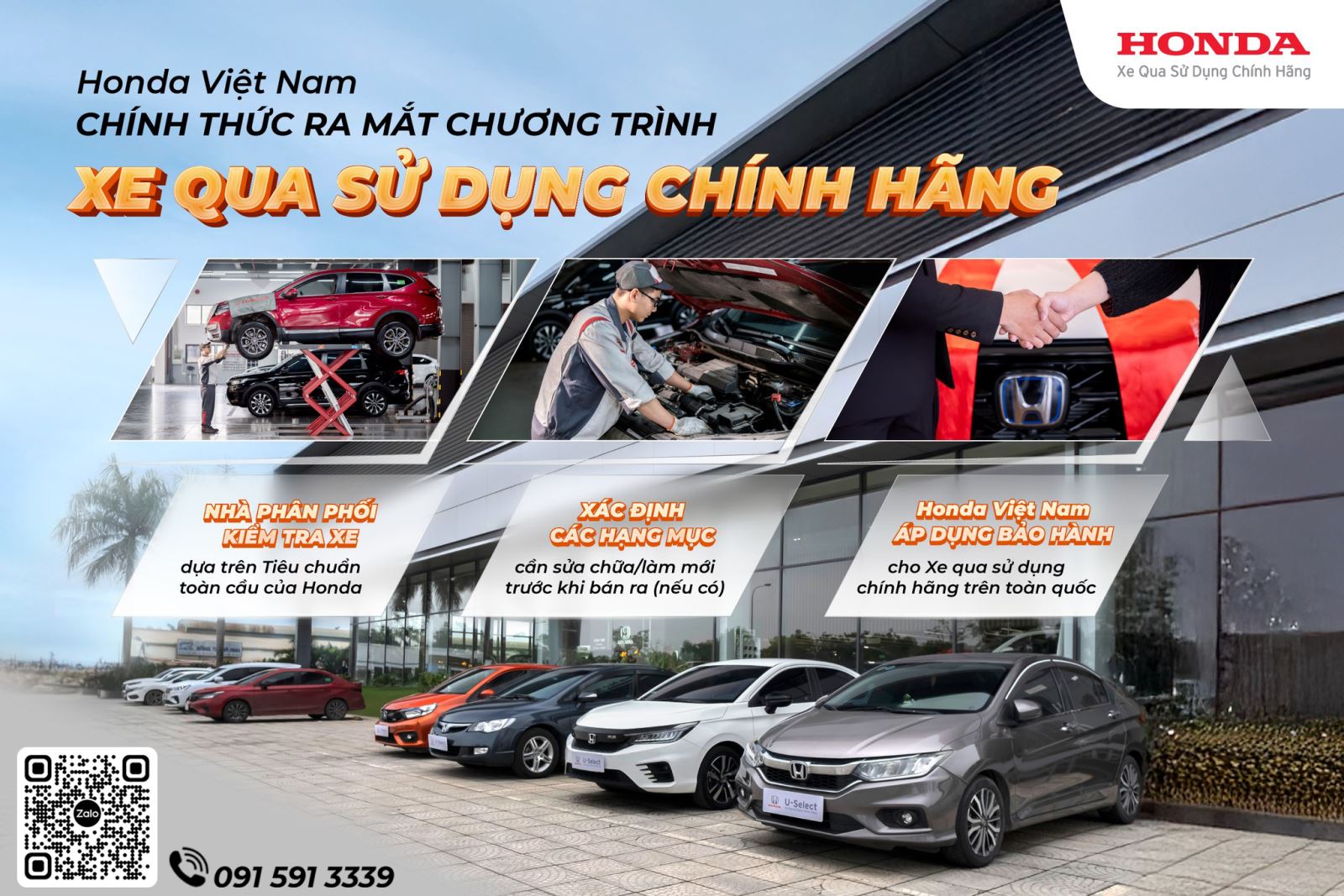 An tâm mua/bán xe ô tô Honda đã qua sử dụng chính hãng tại Website U-Select của Honda Việt Nam