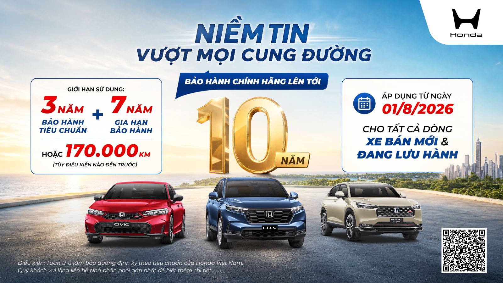 Honda Việt Nam giới thiệu chương trình bảo hành chính hãng lên tới 10 năm dành cho khách hàng Ôtô