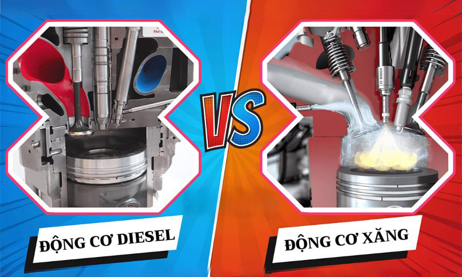 Không thể thay dầu cùng loại cho 2 loại động cơ xăng và động cơ dầu