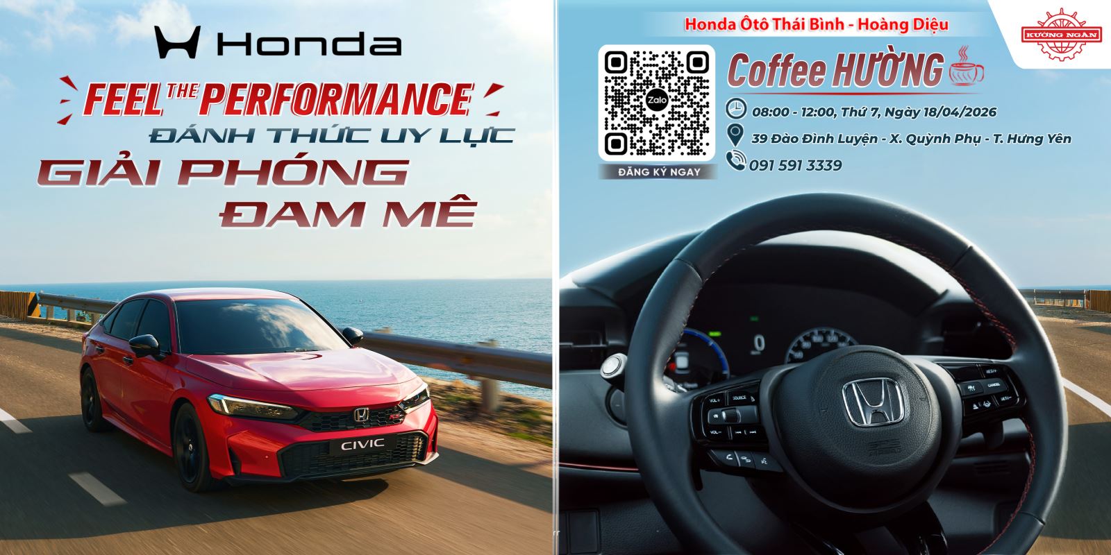 Lái thử ngay - Nhận quà liền tay tại chương trình Feel the Performance tại X. Quỳnh Phụ, T. Hưng Yên