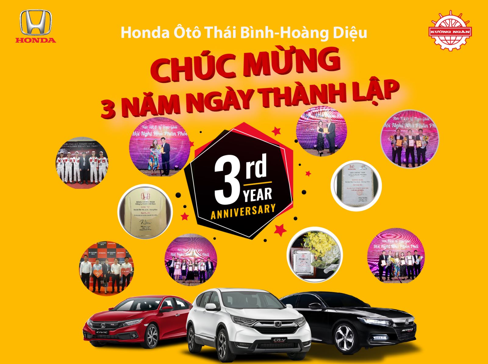 Kỷ niệm 3 năm ngày thành lập Honda Ôtô Thái Bình - Hoàng Diệu.