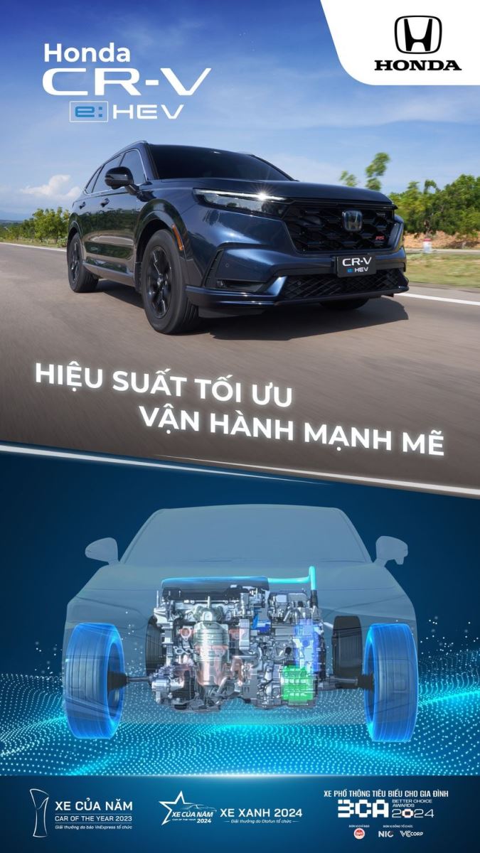 Honda CR-V e:HEV RS | Hiệu suất tối ưu - Vận hành mạnh mẽ