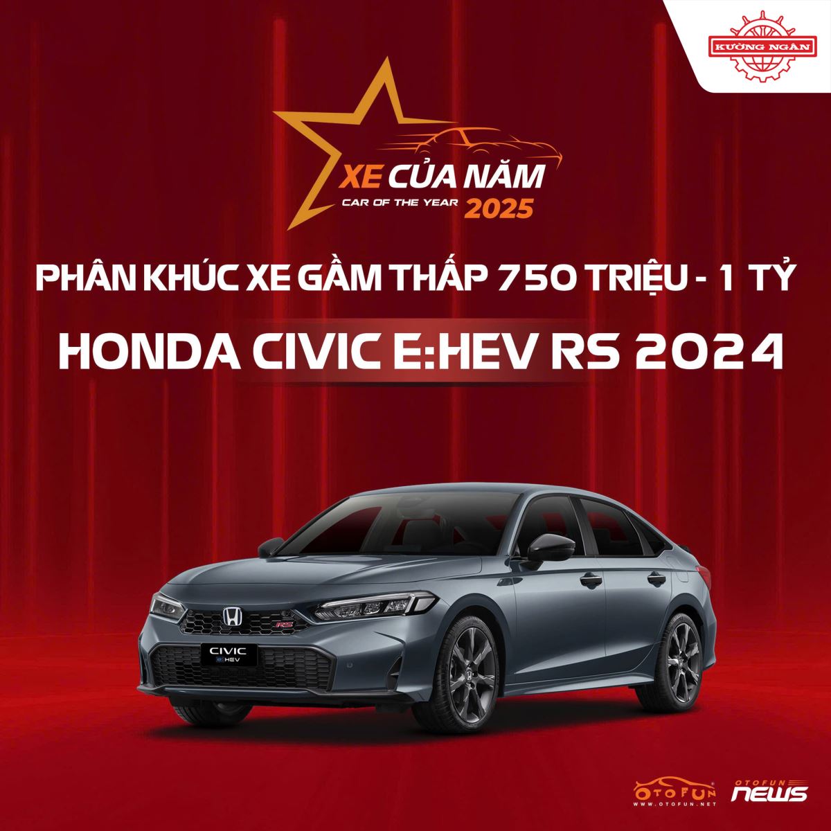 Honda CIVIC e:HEV RS - Phân khúc xe gầm thấp 750 triệu - 1 tỷ