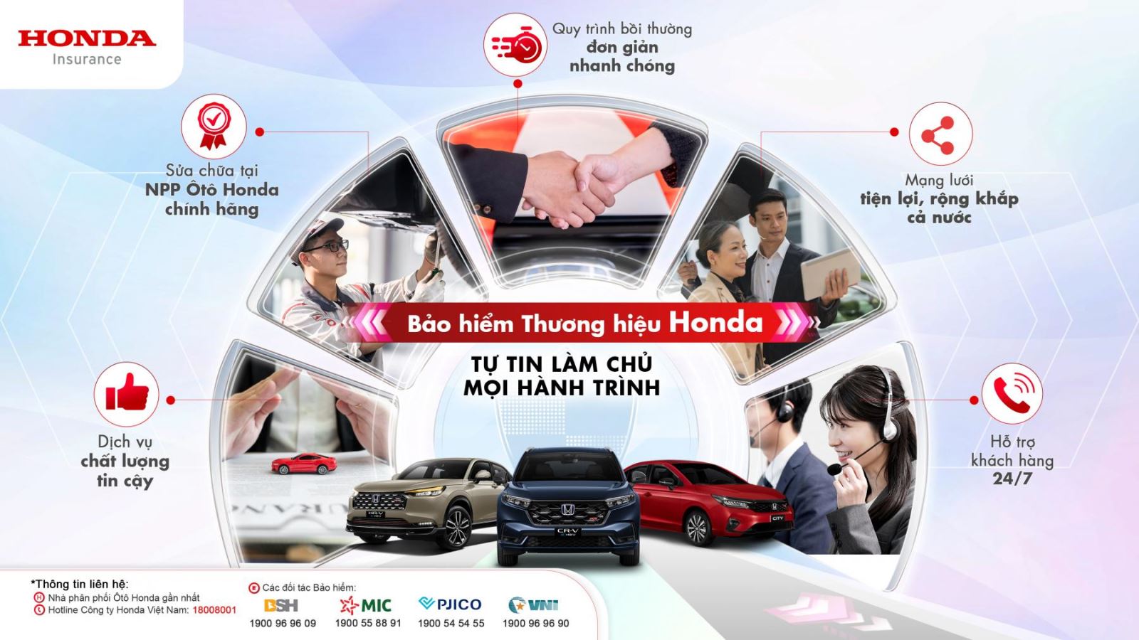 Tự tin làm chủ mọi hành trình với chương trình Bảo hiểm Thương hiệu Honda
