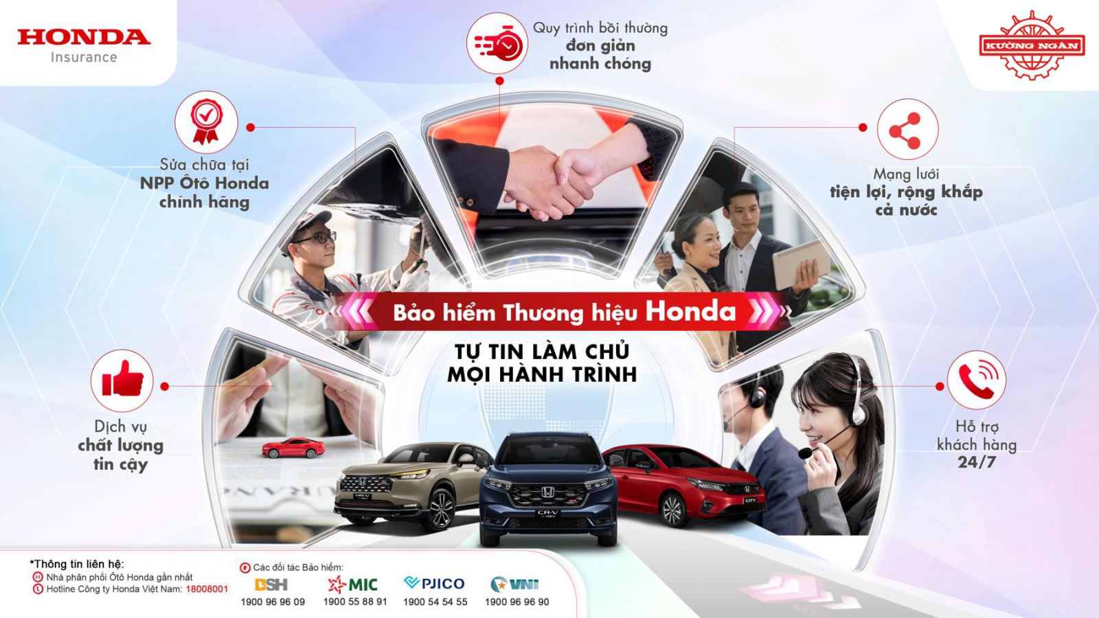 Bảo hiểm thương hiệu Honda - Tự tin làm chủ mọi hành trình