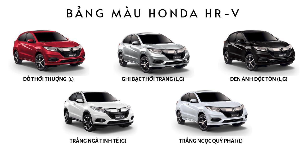 Bảng màu xe Honda HR-V