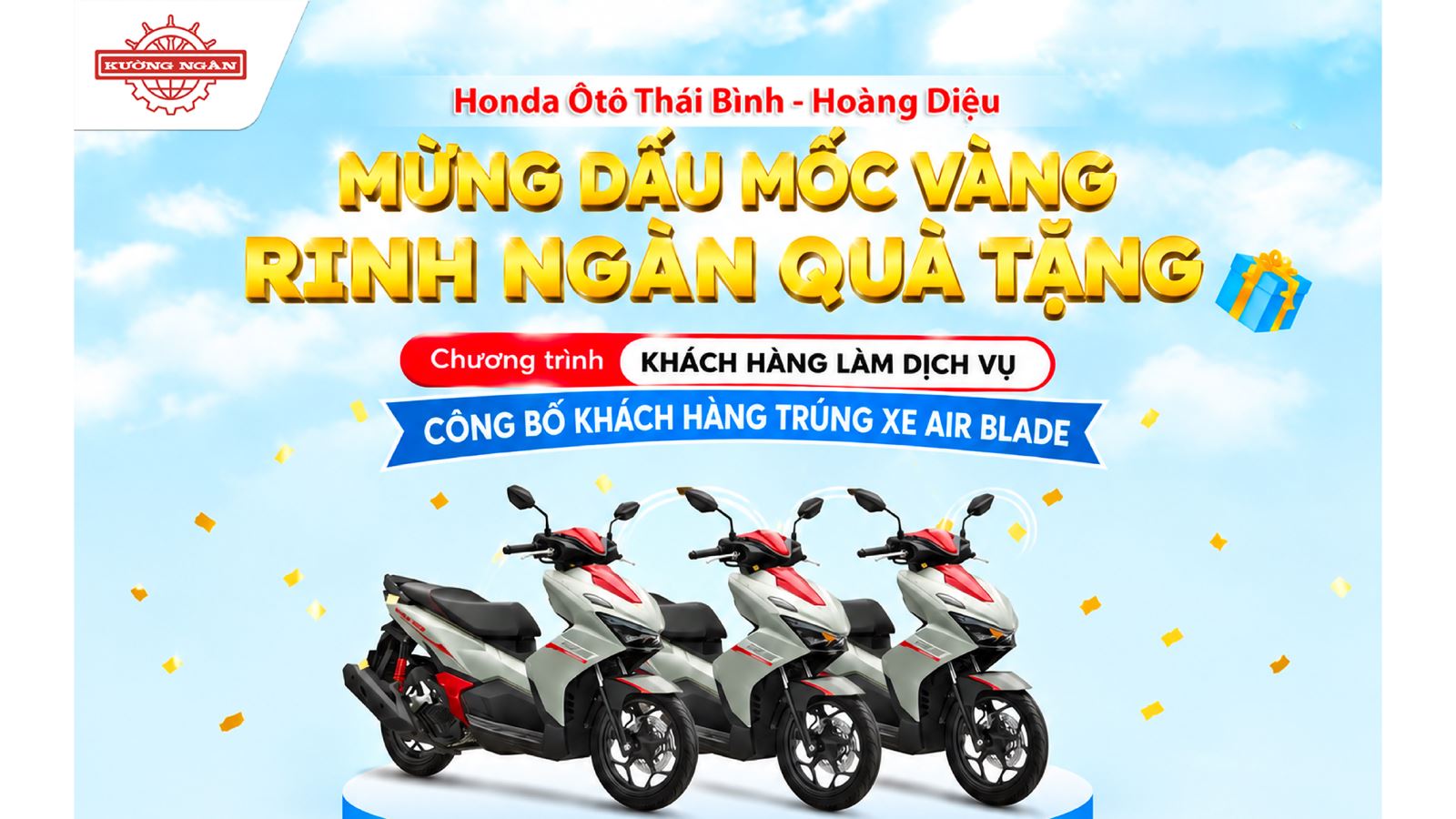 CHÚC MỪNG KHÁCH HÀNG VŨ THỊ HẬU TRÚNG THƯỞNG HONDA AIR BLADE