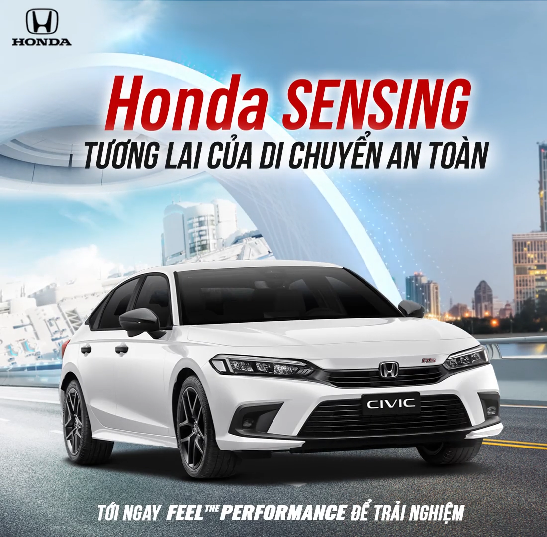 Tính năng an toàn Honda SENSING được trang bị trên cả 3 phiên bản Honda CIVIC