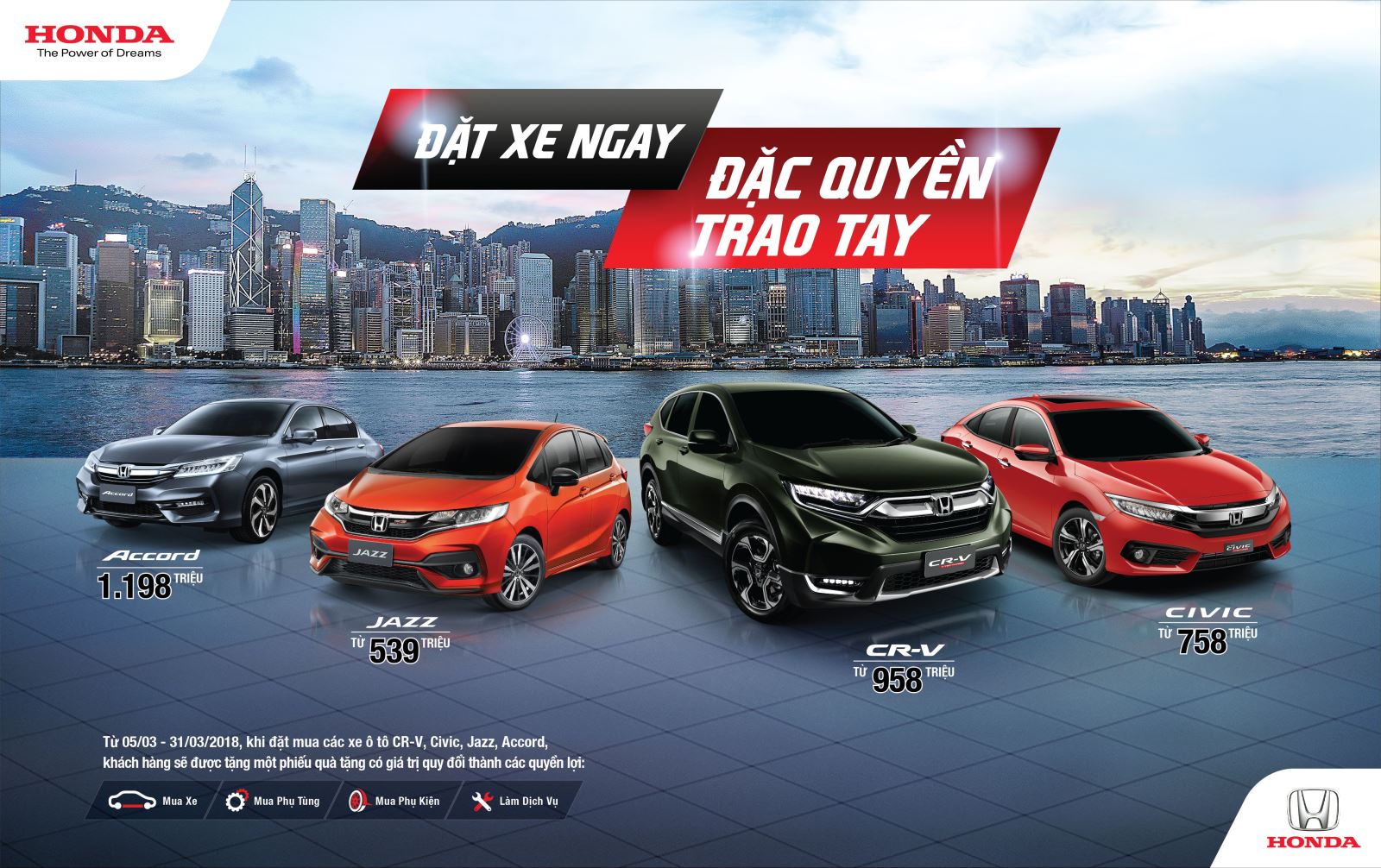 Honda Việt Nam công bố giá bán lẻ đề xuất các mẫu ôtô nhập khẩu nguyên chiếc từ Thái Lan 