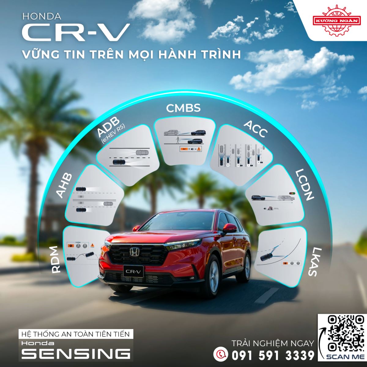 Vững tin trên mọi hành trình với công nghệ an toàn tiên tiến Honda Sensing