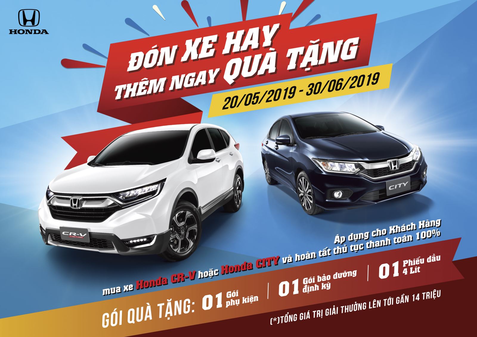 Honda Việt Nam triển khai chương trình khuyến mại “ĐÓN XE HAY – THÊM NGAY QUÀ TẶNG“