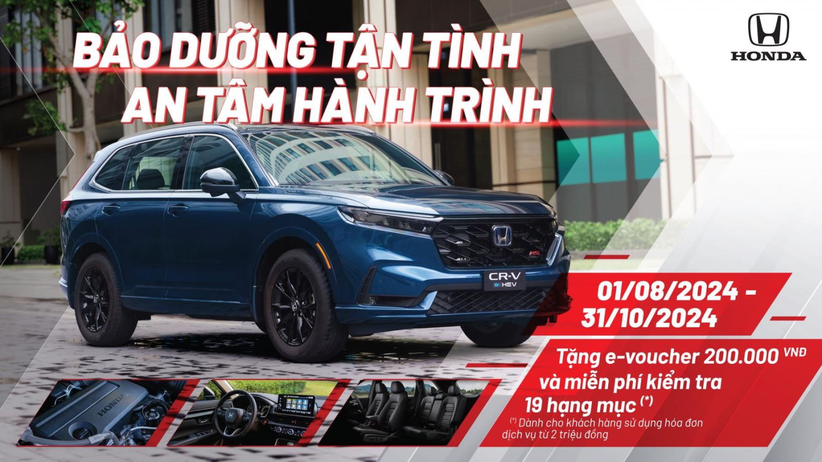 Honda Việt Nam triển khai chương trình khuyến mại “BẢO DƯỠNG TẬN TÌNH, AN T M HÀNH TRÌNH”