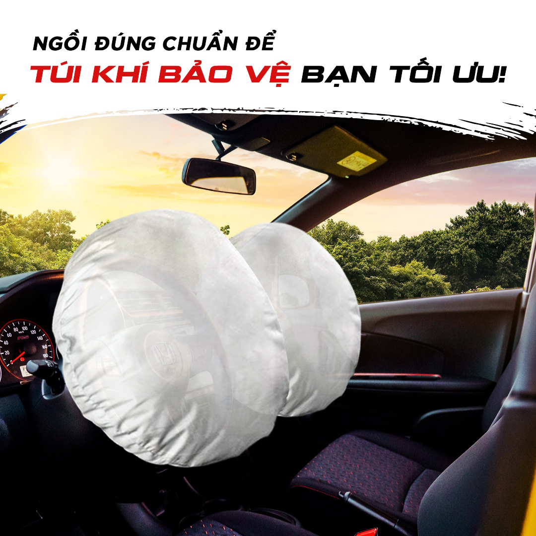 Ngồi đúng chuẩn để túi khí bảo vệ bạn và hành khách