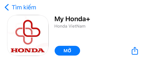 Tải ứng dụng My Honda+ trên CH Play hoặc Appstore