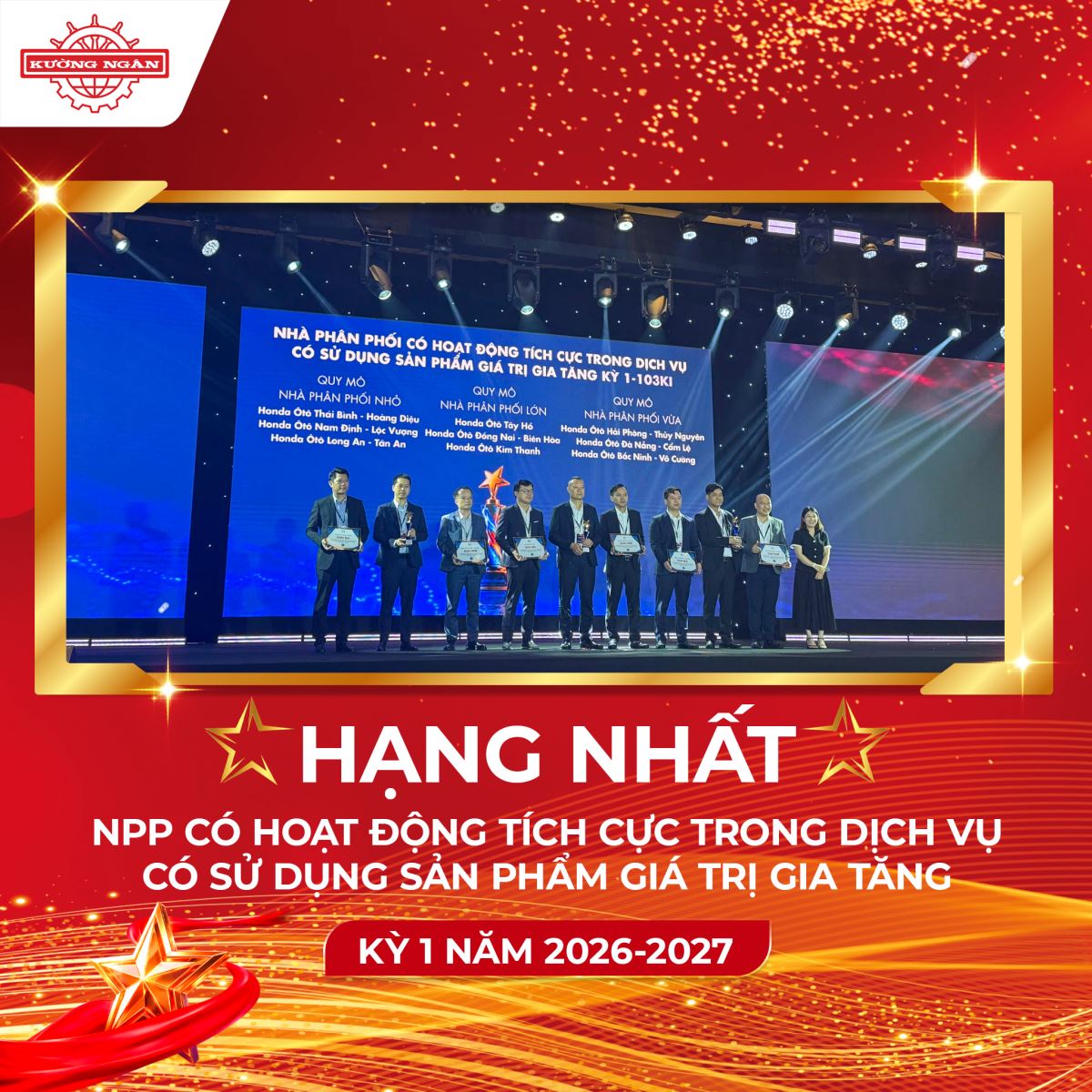 GIẢI NHẤT NHÀ PHÂN PHỐI CÓ HOẠT ĐỘNG TÍCH CỰC TRONG DỊCH VỤ CÓ SỬ DỤNG SẢN PHẨM GIÁ TRỊ GIA TĂNG.