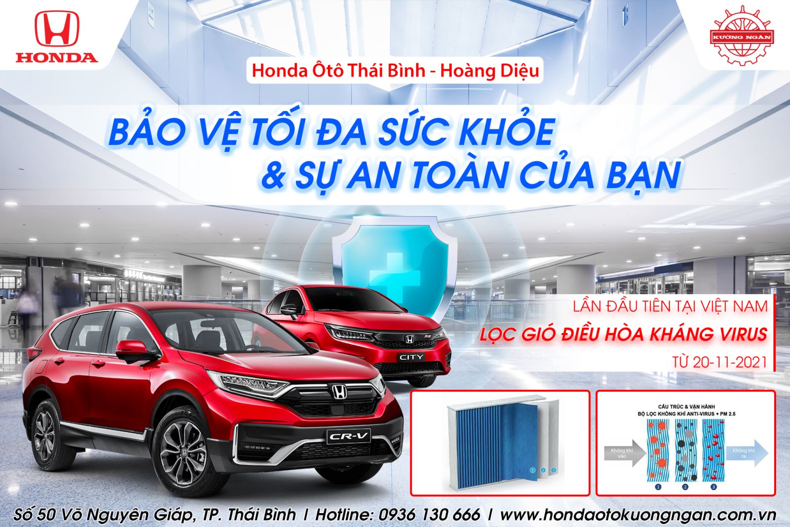 Honda Việt Nam lần đầu tiên giới thiệu sản phẩm lọc gió điều hòa kháng vi rút cho xe ô tô