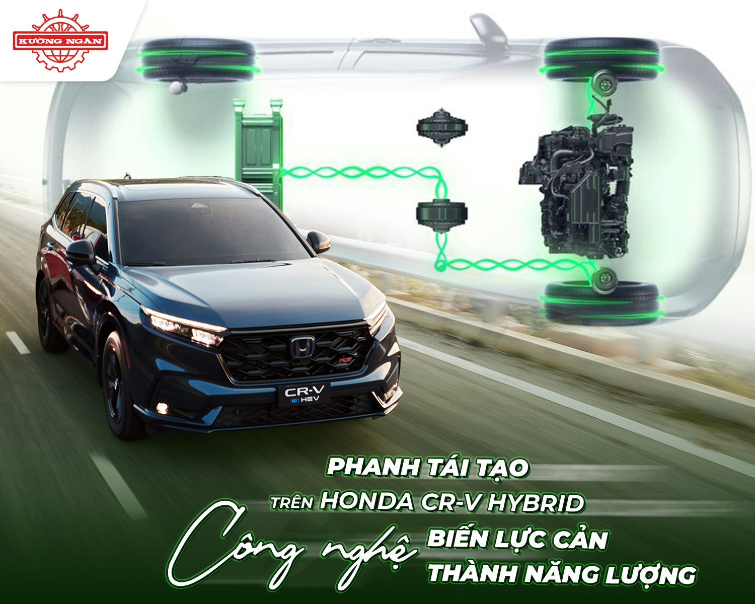 Honda CR-V e:HEV RS được trang bị phanh tái sinh