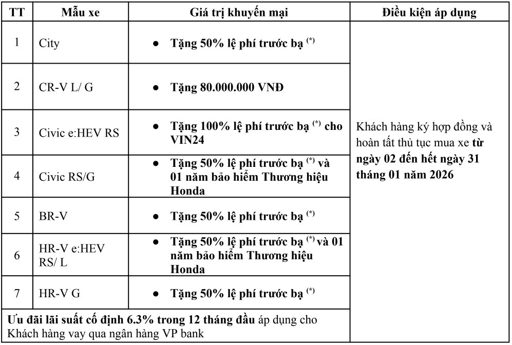 Thông tin khuyến mại chương trình "Chào năm mới sang - Rộn ràng ưu đãi"